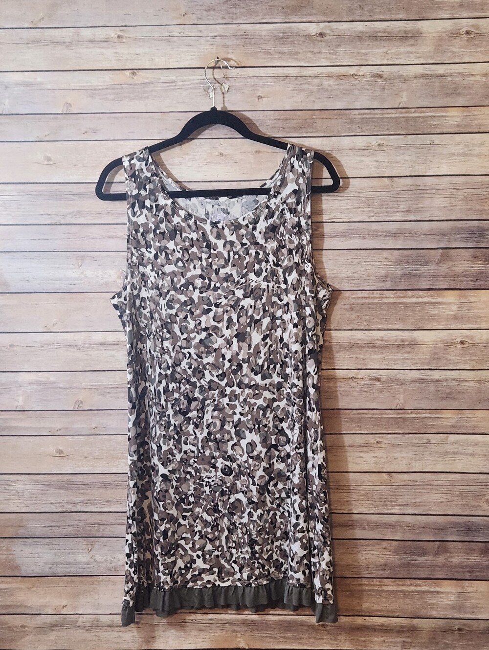 LOGO Taupe and Olive Animal Print Tank